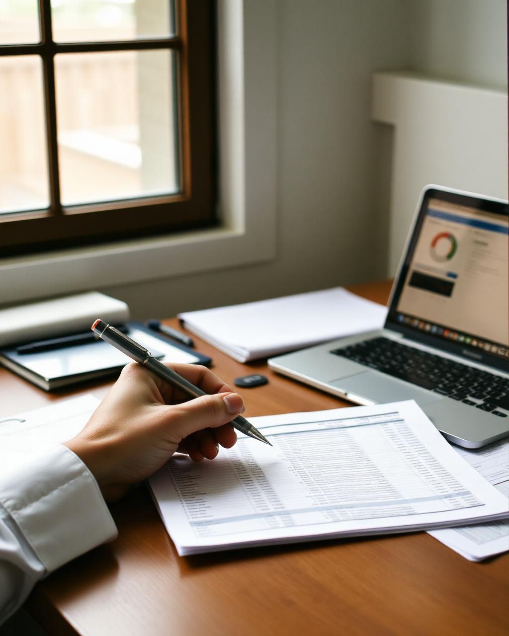 An advisor reviewing documents with a client