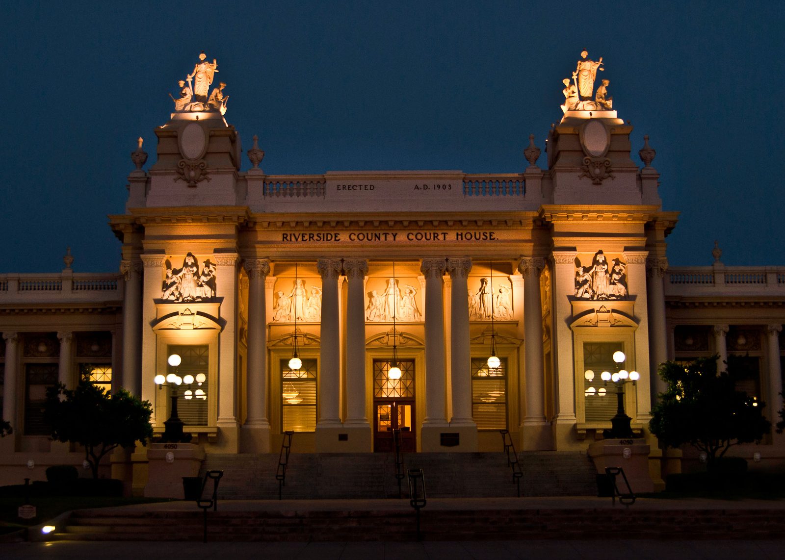 The historic Riverside County Courthouse in Riverside, California